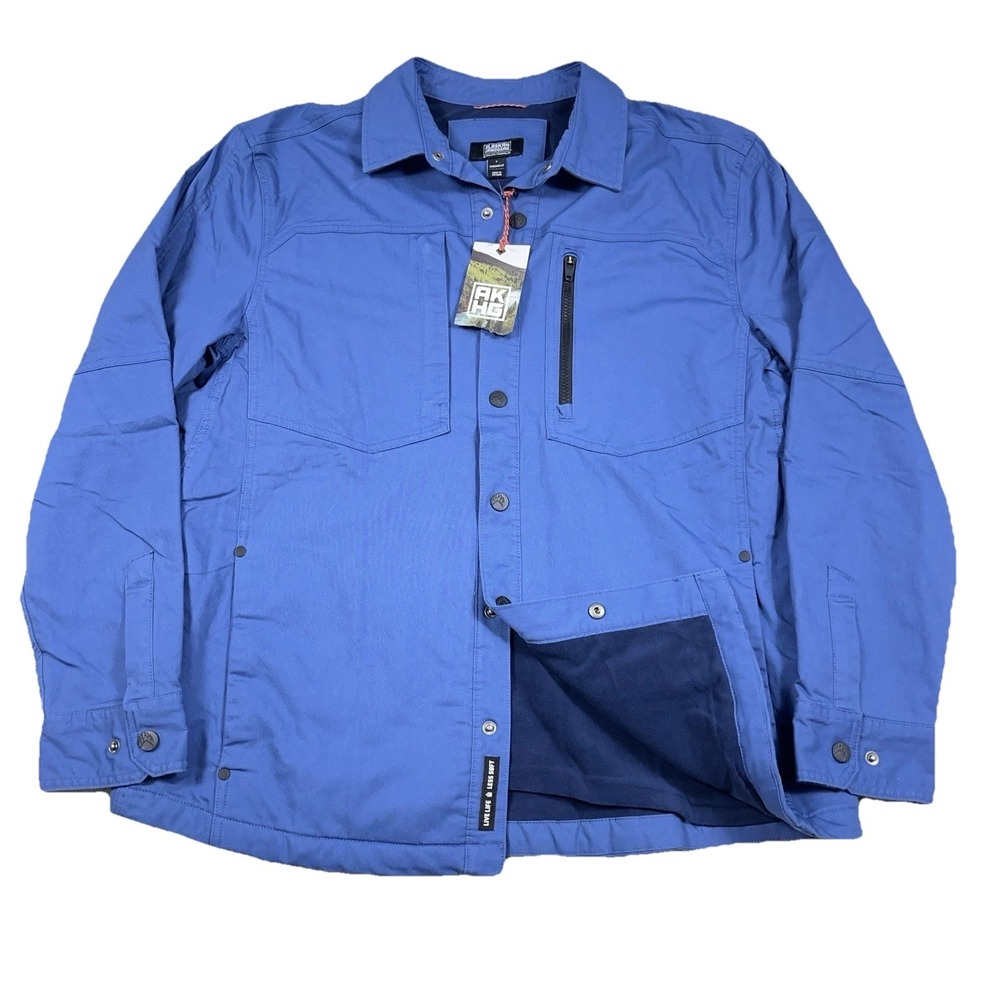 Alaskan Hardgear Overshirt‎ Men Large Blue Stone Run Fleece Lined Shacket Snap